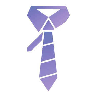 Kravat simgesi. Web için kravat vektör sembolünün düz çizimi