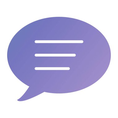 Sohbet balonu simgesi, vektör illüstrasyonu