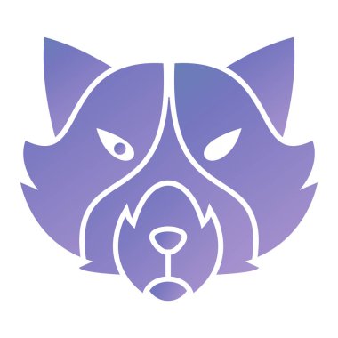 cat face icon. outline illustration of dog vector icons for web