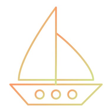 Yelkenli. Web simgesi basit illüstrasyon