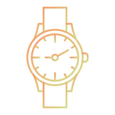 wristwatch icon. outline watch vector symbol for web design isolated on white background