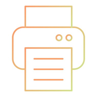 Yazıcı. Web simgesi basit illüstrasyon