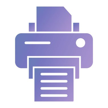 illustration of printer icon isolated on background-vector