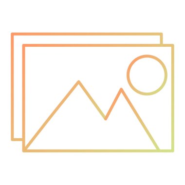 picture icon in flat style isolated on white background.