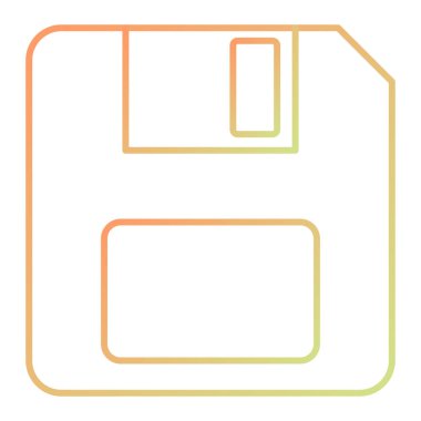 Moda biçimi izole edilmiş arkaplanda disket simgesi