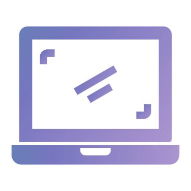 laptop vektör simgesi modern basit illüstrasyon