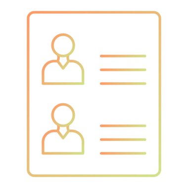 Kimlik kartı simgesi, vektör illüstrasyonu