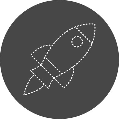 Roket. Web simgesi basit tasarım