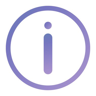info round vector icon. this rounded flat symbol is drawn with violet and isolated on a white background.