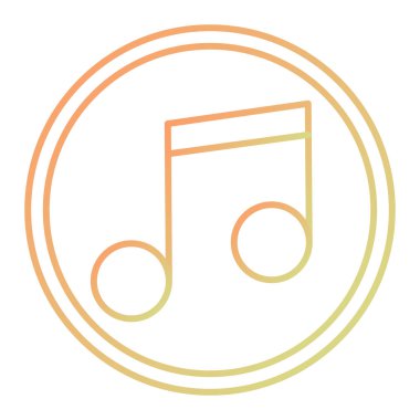 trend biçimi izole edilmiş arkaplanda müzik notası simgesi