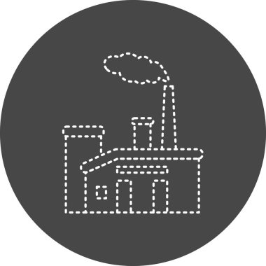 Fabrika Vektörü Şekil Simgesi Tasarımı 