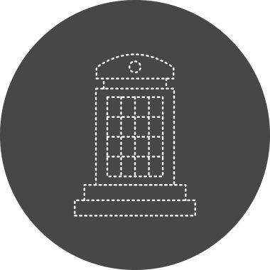Telefon Booth simgesinin vektör illüstrasyonu