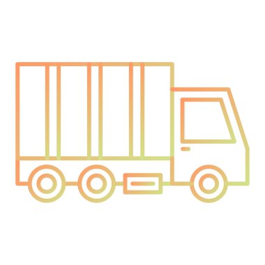 Kamyon. Web simgesi basit illüstrasyon