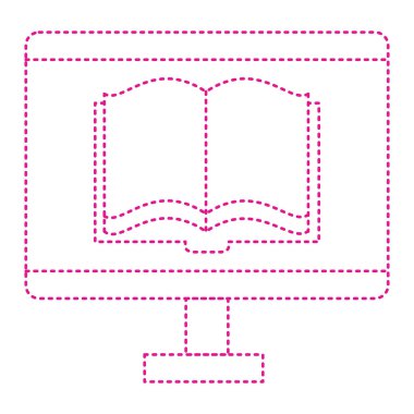 book with bookmark icon over white background, vector illustration