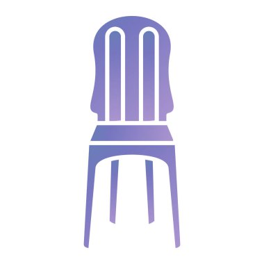 sandalye ikon vektör çizimi tasarımı