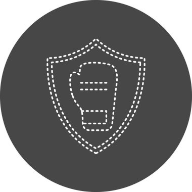 Kalkan simgesinin vektör illüstrasyonu