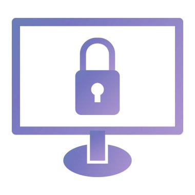 Güvenlik sistemi simgesi vektör illüstrasyonu