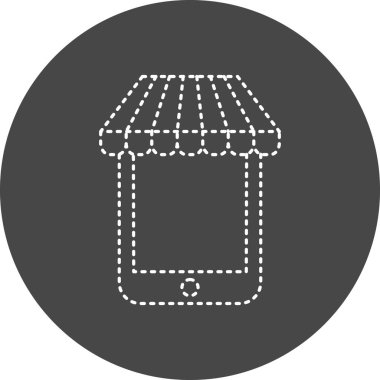 Dükkan. Web simgesi basit illüstrasyon