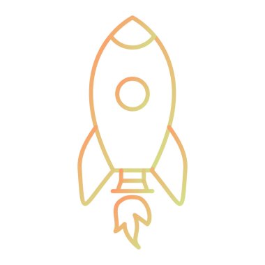 roket simgesi, vektör illüstrasyonu