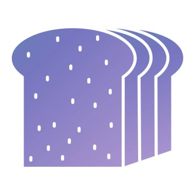 Ekmek ikonu. Fırın gıda sembolü. Yalnız tasarım. vektör illüstrasyonu