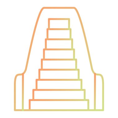 Merdivenler. Web simgesi basit illüstrasyon