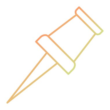 İğne simgesine bas. vektör illüstrasyonu