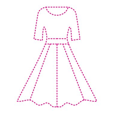 Kadın giyimi ikonu. vektör illüstrasyonu