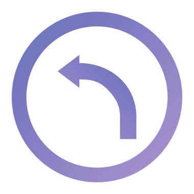 turn right vector icon. style is flat symbol, pink color, rounded angles, white background