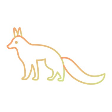 Tilki simgesi vektör illüstrasyonu