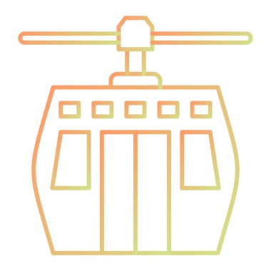 Bir teleferiğin vektör çizimi