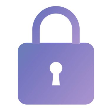 Kilit simgesi. Düz dizayn. vektör illüstrasyonu.