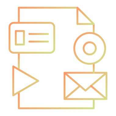 envelope with message vector icon design