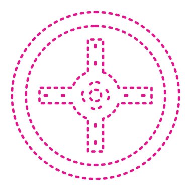 Yol simgesi vektör illüstrasyonu