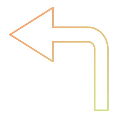 turn left vector icon. style is stroke flat illustration, brown color, white background.