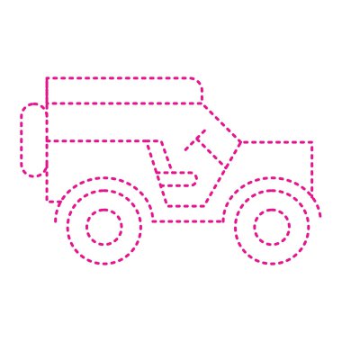 car vehicle icon. outline illustration of tractor truck vector icons for web