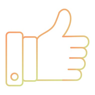 trend biçimi izole edilmiş arkaplanda başparmak simgesi