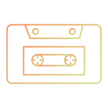 kaset ikonu. vektör illüstrasyonu