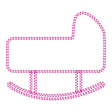 baby stroller icon. outline illustration of toy car vector icons for web