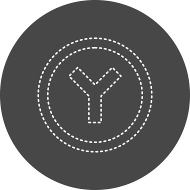 Bir işaret simgesinin vektör illüstrasyonu