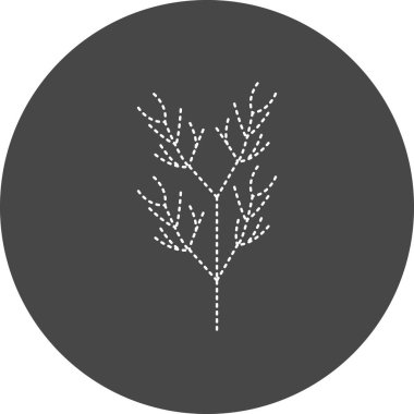 Tek bir ağaç simgesinin vektör illüstrasyonu