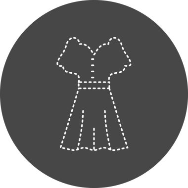 elbise vektörü ince çizgi simgesi 