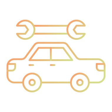 Araba tamir servis simge vektör illüstrasyon tasarımı