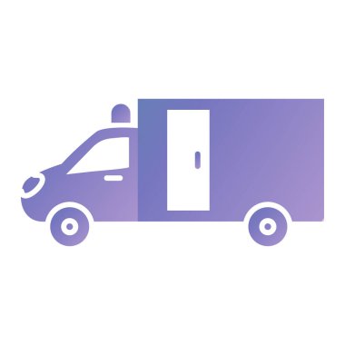 dağıtım kamyonu ikonu vektör çizimi