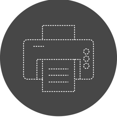 Yazıcı Vektörü Şekil Simgesi Tasarımı 