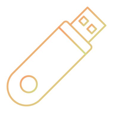 usb flash disk simge vektör illüstrasyon tasarımı