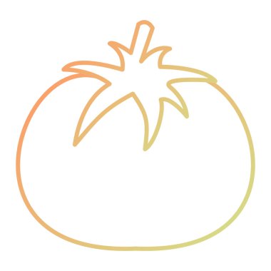 tomato icon. outline illustration of fresh fruit vector icons for web