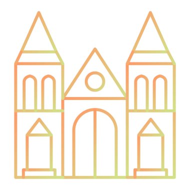 Kilise Binası simgesi. vektör çizim