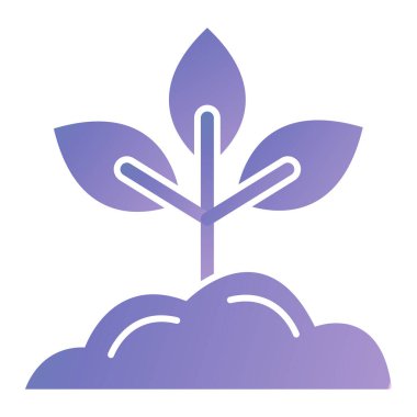 Bitki. Web simgesi basit illüstrasyon