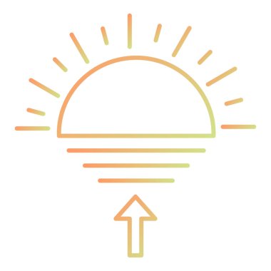 Güneş. Web simgesi basit illüstrasyon