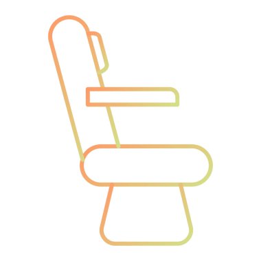 rocking chair icon. simple illustration of sauna seat vector icons for web design isolated on white background